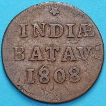 Индия Нидерландская (Батавия) 1/16 гульдена 1808 год. Двойной удар