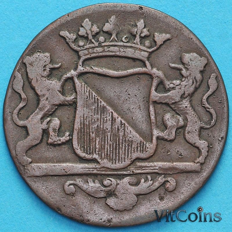 Монета Нидерландская Восточная Индия 1 дуит 1790 год.