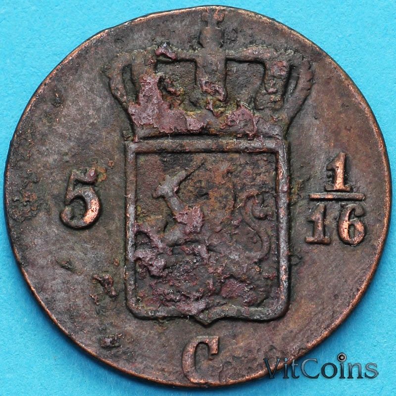 Монета Нидерландская Индия (Батавия) 1 дуит 1816 год. S