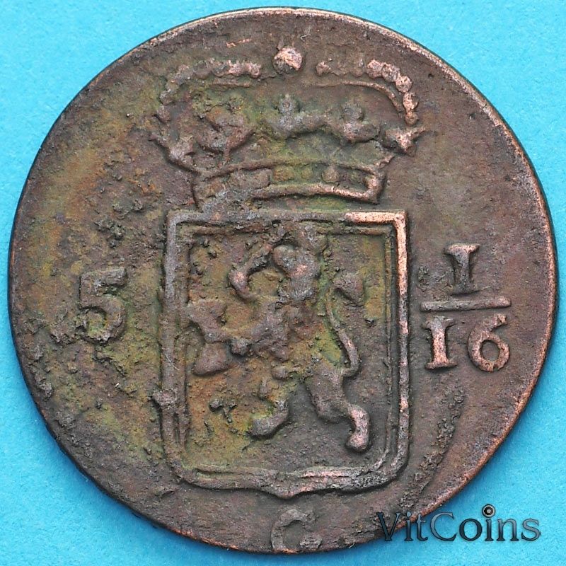 Монета Нидерландская Индия (Батавия) 1 дуит 1816 год. Н