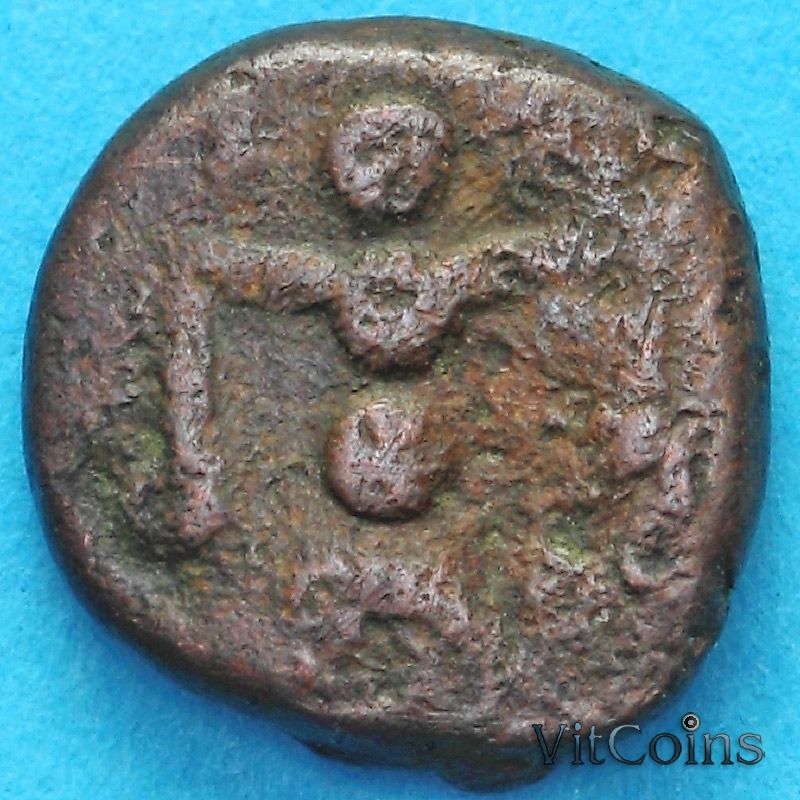 Монета Индия 1 кэш 1885-1895 год. Княжество Траванкор. №4