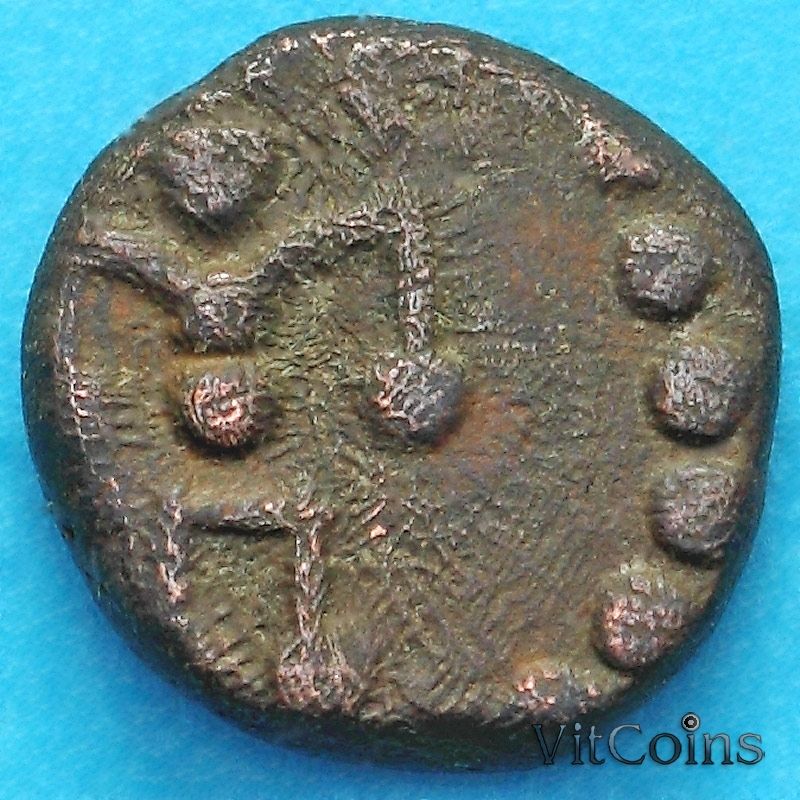 Монета Индия 1 кэш 1885-1895 год. Княжество Траванкор. №5