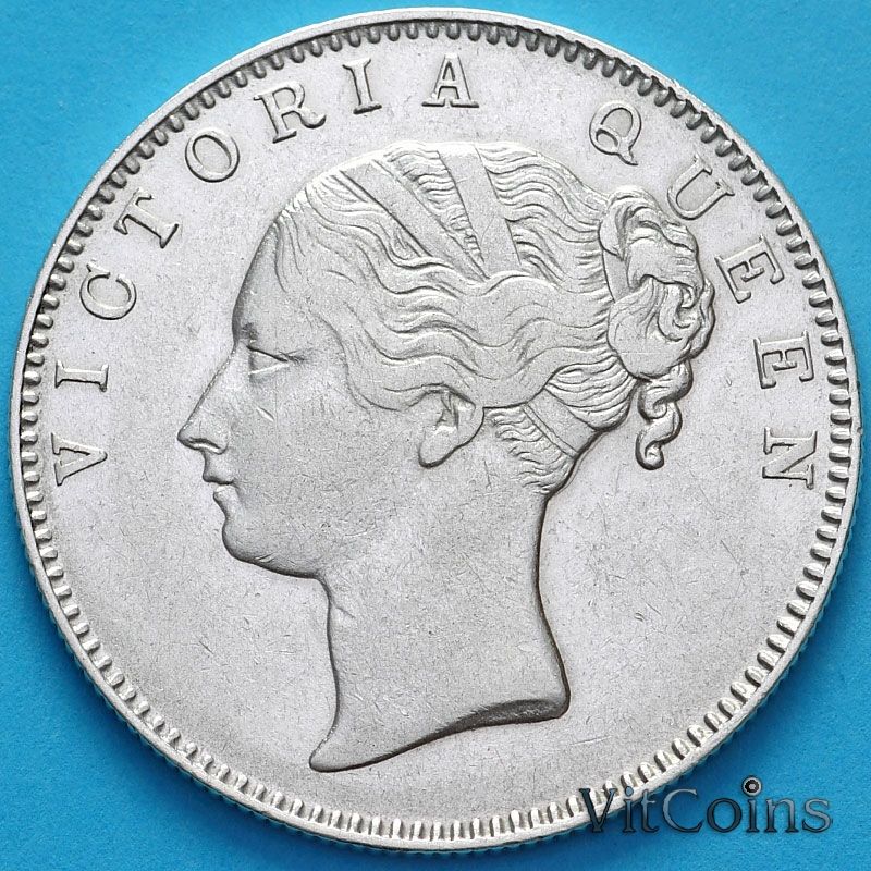 Монета Британская Ост-Индийская компания 1 рупия 1840 год.