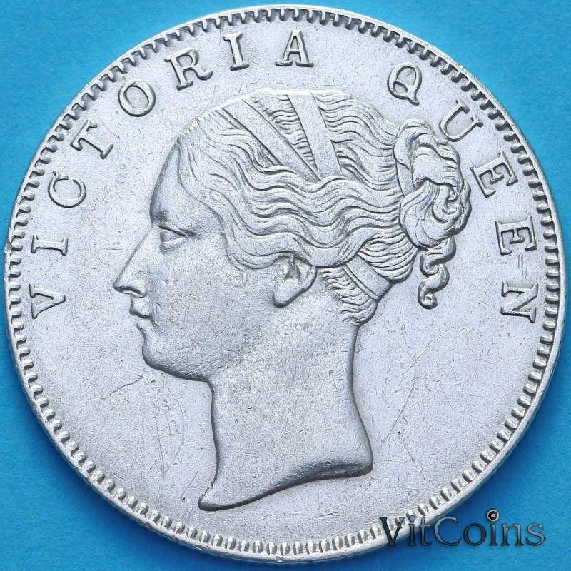 Монета Британская Индия 1 рупия 1840 год. КМ№ 457. №2
