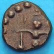 Монета Индия 1 кэш 1885-1895 год. Княжество Траванкор. №1