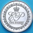 Монета Британская территория в Индийском океане 2 фунта 2011 год. Королева Елизавета II и Принц Филипп