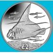 Монета Британская территория в Индийском океане 2 фунта 2018 год. Манта.
