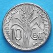 Монета Индокитай Французский 10 сантимов 1940 год.