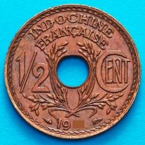 Индокитай Французский 1/2 сантима 1939 год. 
