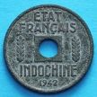 Монета Индокитай Французский 1/4 сантима 1942 год