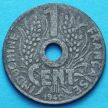 Монета Индокитай Французский 1 сантим 1940 год.