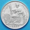 Монета Индокитай Французский 20 сантимов 1937 год. Серебро.