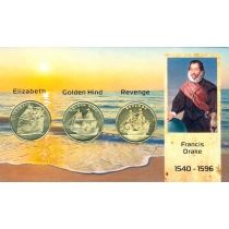 Индонезия, Тернат набор 3 монеты 2021 год. Экспедиция Фрэнсиса Дрейка