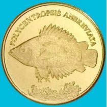 Индонезия, Малуку 5 долларов 2019 год. Африканская рыба-обрубок