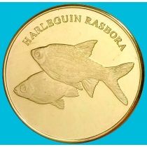 Индонезия, Малуку 5 долларов 2019 год. Расбора Арлекин