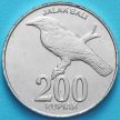 Монета Индонезия 200 рупий 2003 год. Балийский скворец