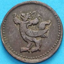 Камбоджа 2 пе (1/2 фаунга) 1880 год. №1