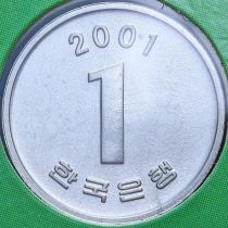Южная Корея 1 вон 2001 год. BU