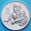Монета Северная Корея 1/2 чона 2002 год. Орангутан.