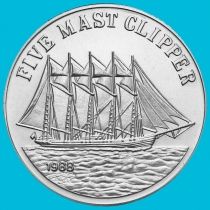 Лаос 10 кип 1988 год. Парусник "Пруссия"