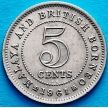 Монета Малайя и Британское Борнео 5 центов 1961 год. KN