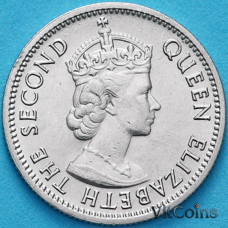 Монета Малайя и Британское Борнео 5 центов 1961 год. KN