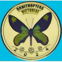 Испания, остров Ла Пальма 5 дукатов 2024 Бабочка Птицекрыл