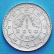 Монета Непала 20 пайс 1932-1947 год. Серебро.