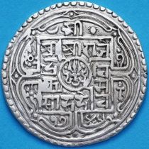 Непал 1 мохар 1745 год. VS1823. Серебро.