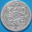 Монета Непал 1 мохар 1806 год. VS1884. Серебро.