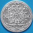 Монета Непал 1 мохар 1821 год. VS1899. Серебро.	