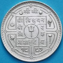 Непал 50 пайс 1940 год. VS1997. Серебро.