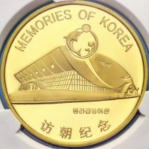 Северная Корея 10 вон 2019 год. Память о Корее, дельфинарий. Слаб ЦБ КНДР