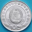 Монета Северная Корея 10 чон 2002 год. Азалия