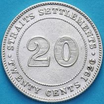 Стрейтс-Сетлментс 20 центов 1926 год. Серебро