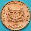 Монета Сингапур 1 цент 1997 год.