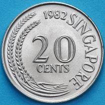 Сингапур 20 центов 1982 год.