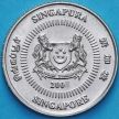 Монета Сингапур 50 центов 2001 год.