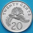 Монета Сингапур 20 центов 2000 год.