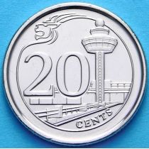 Сингапур 20 центов 2013 год.