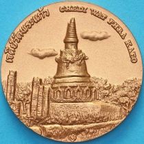Таиланд настольная медаль. Золотая ступа храма Изумрудного Будды