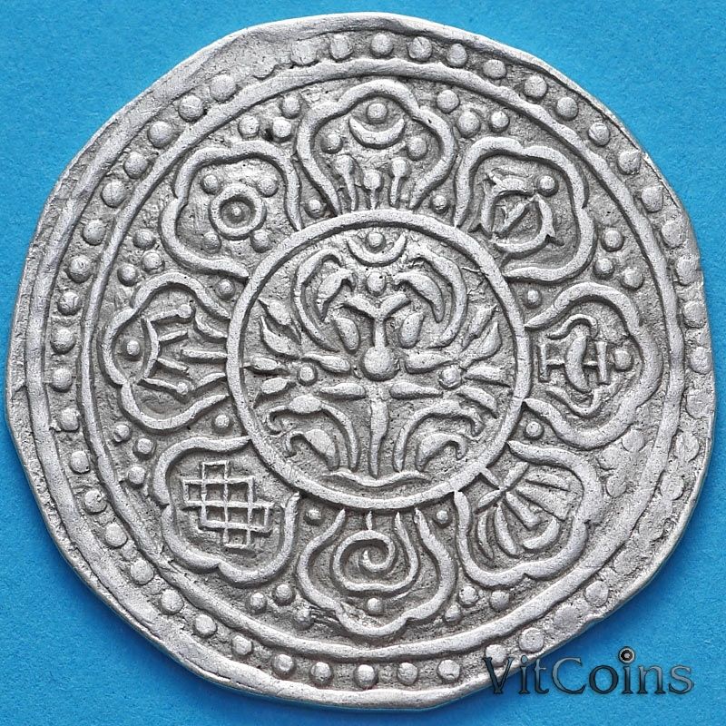 Монета Тибет 1 тангка. Серебро. Y # 13 №5
