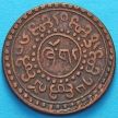 Монета Тибета 1 шо 1922 год. Горизонтальная надпись на реверсе.