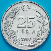 Турция 25 лир 1988 год.