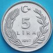 Монета Турция 5 лир 1987 год.