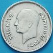 Монета Турция 1 лира 1939 год. Серебро.