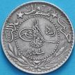 Монета Турция, Османская империя 20 пара 1909 год. На аверсе под тугрой цифра "٣" (3)