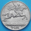 Монета Албания 1 лек 1931 год. Всадник.