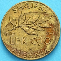 Албания 0,1 лек 1940 год. №1
