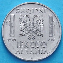 Албания 0,5 лек 1941 год.